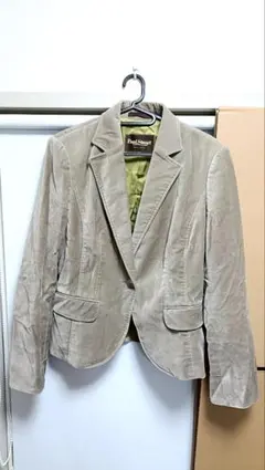 ポールスチュアート　テーラードジャケット　8　ベージュ　ベロア