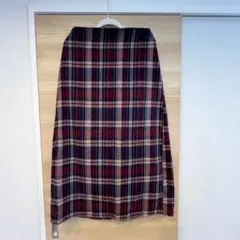 大きいサイズ　チェック柄ロングスカート