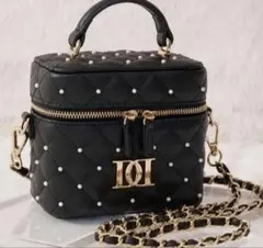 Darich ダーリッチ キルティングビジュースクエアミニバッグ ブラック ダーリッチ Darich キルティングビジュースクエアミニバッグ