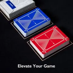 S トランプ プラスチック　２セット　ポーカー　防水　赤　青　文字大きい