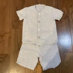 チェック柄コットンパジャマ 100〜110