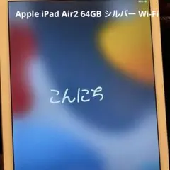 Apple iPad Air2 64GB シルバー Wi-Fiモデル本体 初期化