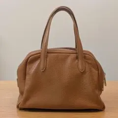美品】AULENTTI スウェードボストンバッグ ブラウン 本革 - メルカリ