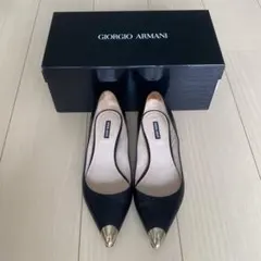 ジョルジオアルマーニ　レザー フラットシューズ size35のサムネイル
