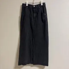 ブラックデニム ロングスカート