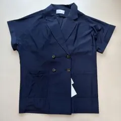 mickey様　【定価24,000円】半袖シャツジャケット　Vin　ネイビーのサムネイル