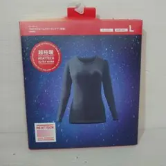 ユニクロ超極暖ヒートテッククルーネックT（長袖）ブラック　L