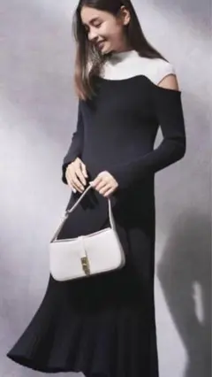 【セルフォード】袖スリット　マーメイド　ロング　フレア　ワンピース　38 M