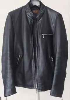 ミスターオリーブ ラムレザー シングル ライダース ジャケット 黒 Ｍ MR.OLIVE（ミスターオリーブ） 革ジャン ライダース メンズ レディース