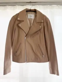 SLOBE IENAベージュ レザージャケット ライダースジャケット