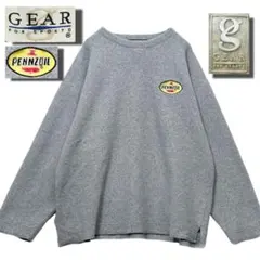 Pennzoil GEAR ロゴ刺繍 グレー スウェット XL 輸入 古着のサムネイル