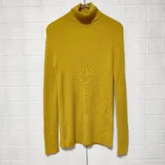 ユニクロ (L)　エクストラファインメリノ リブタートルネックセーター