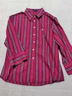 BURBERRY ピンク ストライプ 長袖シャツ