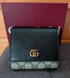 ✨極美品✨グッチ 二つ折り シェリーライン マーモント オフディア
