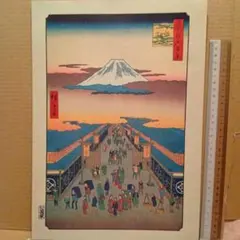 するがてふ 商店街 東京中央区 富士山と人々の浮世絵 歌川広重 江戸百