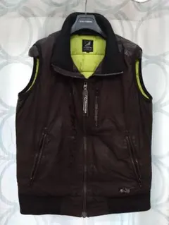 アイズフロンティア ワーク ベスト LL 作業着 黒 緑