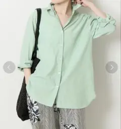 Spick & Span 長袖シャツ グリーンのサムネイル