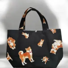 新品 柴犬柄 ハンドメイド トートバッグ お弁当バッグ お散歩バッグ 一点物