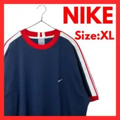 【00‘s】古着　ナイキ　リンガー　Tシャツ　メンズ　ネイビー　L