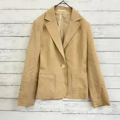 【Paul Stuart】ジャケット 無地 ベージュ系 テーラードデザイン 9号