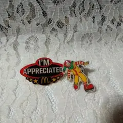h*I様 ロナルド・マクドナルド ピンバッジ I'M APPRECIATED