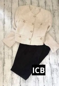 入学式 卒園式 ツイード セットアップ ノーカラージャケット　M セレモニー