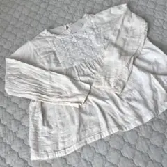 Samansa Mos2 ホワイト レースシャツ Fサイズ