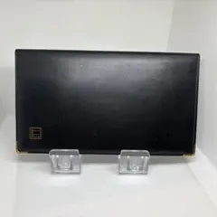 ダンヒル Dunhill 黒 レザー 札入れ ゴールドアクセント