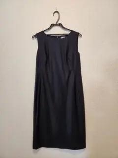 セオリーリュクス　ネイビー ノースリーブ ひざ丈ワンピース