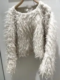 ROSE BUD フリンジファー風セーター