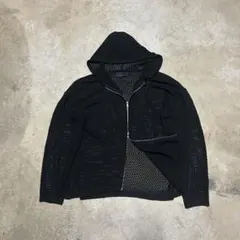 00s ジップパーカー　メッシュ　モード　y2k グランジ　ダブルジップ　平成