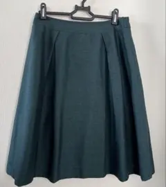 22 OCTOBRE ダークグリーン フレアスカート