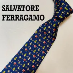 値下げ【フェラガモ　Salvatore Ferragamo】ネクタイ　動物柄