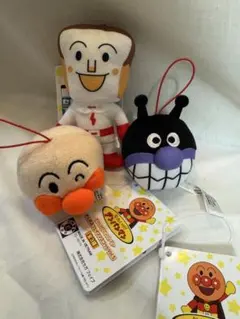 アンパンマン まんまるフェイスマスコット＋食パンマンぬいぐるみマスコット セット