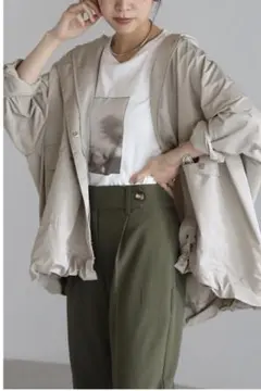 処分価格BONJOUR SAGAN 着丈2wayライトアウター　ライトベージュ