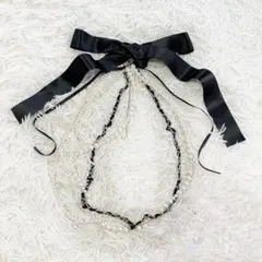 エムズグレイシー　パール　リボン　ロングネックレス