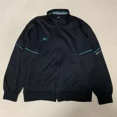 古着　80s プーマ　トラックジャケット　ヒットユニオン期　ブラック　XL相当