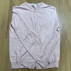 UNIQLO クルーネックカーディガン Mサイズ 薄いピンク