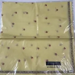 【新品未使用】BURBERRY 花柄イエローハンカチ