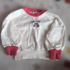 Peko & Poko トレーナー クリーム色/赤