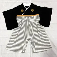 ベビー袴ロンパース 80cm 黒