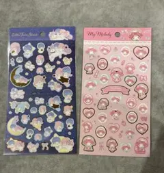 【正規品】リトルツインスターズ＆マイメロディ シール2枚セット　キキララ