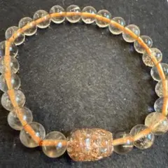 ルチルクォーツ 黒金スーパーセブン貔貅 天然石 ブレスレット