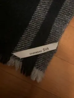 PLST SHA カシミヤ チェック柄マフラー