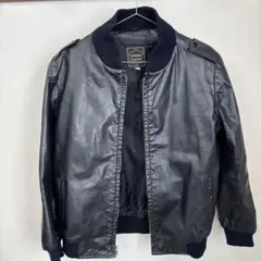 本革 ブラック ボンバージャケット サイズ12