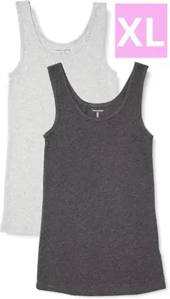 ★XL （ＬＬ）レディース 2枚組 タンクトップ スリムフィット