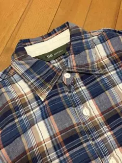 FOB FACTORY 薄手チェック長袖シャツ ブルー