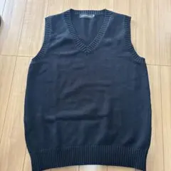 CAMPURE ブラック Vネック ノースリーブ ベスト　ＸＬ