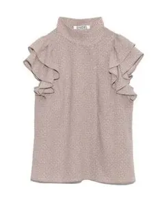 SNIDEL ラッフルスリーブプリントブラウス フリーサイズ