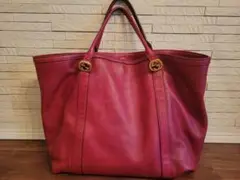 【おさるやんとくまたん様専用】【美品】GUCCI レッド トートバッグ
